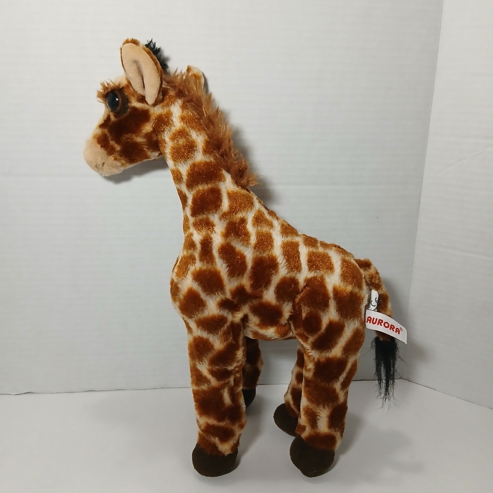 Aurora Standing Giraffe 14” Plush Stuffed Animal Toy Zoo Long Neck Realistic